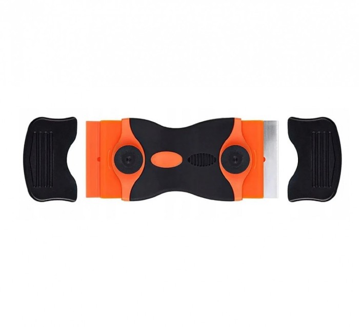 Razuitor cu 2 capete, 6 lame, 125 x 50 mm, palstic/otel, portocaliu/negru