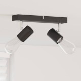 Spotlight pentru Tavan Reglașibil pe Două Direcții Negru E27