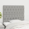 VidaXL Tăblii de pat, 2 buc, gri deschis, 90x7x78/88 cm, textil 3116650