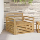 Cumpara ieftin Canapea de exterior Lemn Solid de Acacia Alb