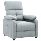 vidaXL Fotoliu rabatabil, gri deschis, material textil