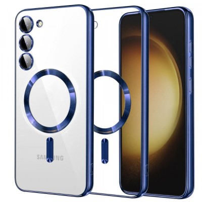 Husa MagSafe pentru Samsung Galaxy S23+ S916, Techsuit, Luxury Crystal, Albastra foto