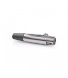 Conector XLR 3 pini mama metal NEDIS