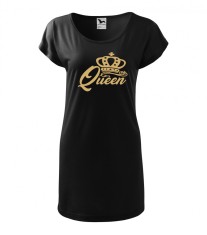 Tricou rochie Malfini bumbac print &amp;quot;Queen &amp;quot; marimi S, M, L, XL foto