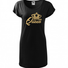 Tricou rochie Malfini bumbac print "Queen " marimi S, M, L, XL