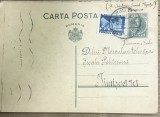 CP03 &bull; Carte postala veche Romania circulata Vijnita Bucovina 1938 catre Politehnica Timisoara, timbru 3.50Lei + Aviatie 50B