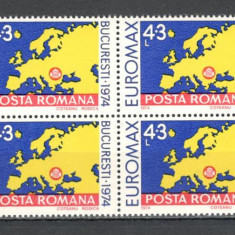 Romania.1974 Expozitia de maximafilie EUROMAX bloc 4 YR.572