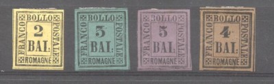 Italy Romagna 1859 Definitives, Drawing numbers, 2-5 BAJ, Mi.3-6, MH AM.089 foto
