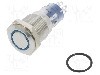 Intrerupator anti-vandalism, ON-(ON), &Oslash;16.2mm, BULGIN, MP0045/1E2BL012S