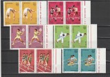 ROMANIA 1988 LP 1203 A 24-a EDITIE A J.O DE VARA SEUL PREOLIMPIADA PERECHE SERII MNH