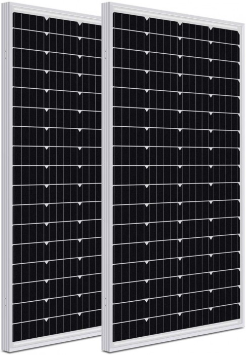 Set 2 panouri solare monocristaline, 260W, 24VDC 18.5 Kg, 1650x990x40 mm