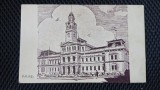 Carte postala, Arad, Primaria, desen perioada interbelica