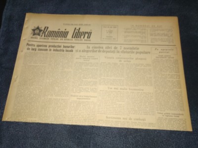 ZIARUL ROMANIA LIBERA 31 NOIEMBRIE 1953 foto