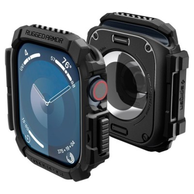 Husa pentru Apple Watch 10 42mm - Spigen Rugged Armor - Black foto