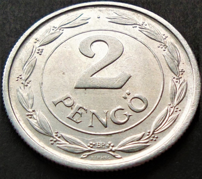 Moneda istorica 2 PENGO - UNGARIA, anul 1943 *cod 1913 = EXCELENTA!