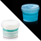 Vopsea glow in the dark fosforescenta, luminescenta, transparenta care lumineaza turcoaz - 100 g