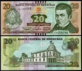 HONDURAS █ bancnota █ 20 Lempiras █ 2022 █ P-100 █ UNC █ necirculata