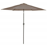 Madison Umbrelă de soare Tenerife, gri taupe, 300 cm, rotundă