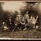 Fotografie de grup cu militar roman, perioada interbelica