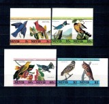 Nevis 1985 - Păsări, Audubon, serie nedantelata neuzata