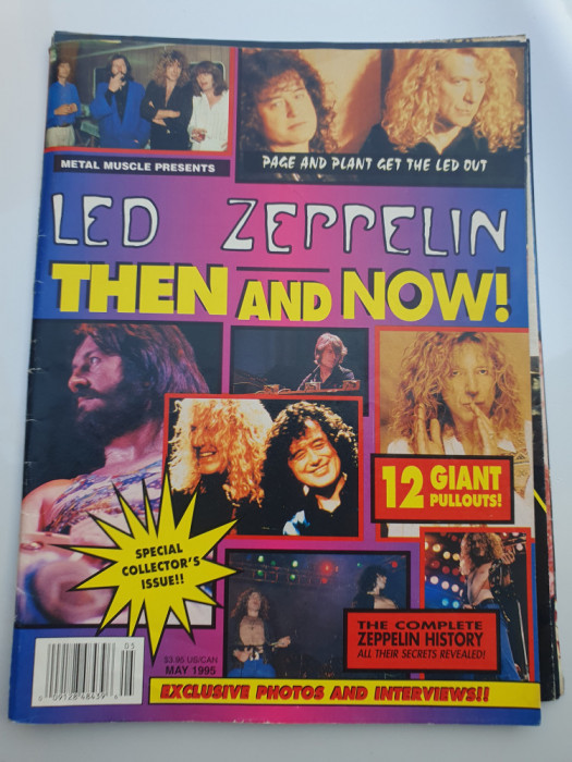 Revista Led Zeppelin Then and Now, Mai 1995. 6 afise gigant componentii Led Zep