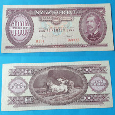 Bancnota veche Ungaria 100 Forinti 1984 - in stare foarte buna