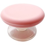 Suport stand rotativ, disc silicon roz deschis mat, pentru telefoane