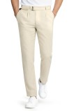 Pantaloni GINGTTO din in pentru bărbați, lungi, de vară, business, drepți, casual, cu croială regular