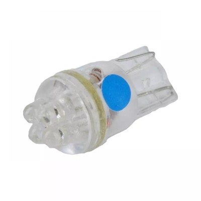 Bec auto 12V T10-4LED albastru VIPOW foto
