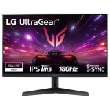 Monitor, LG, 24GN60F-B, UltraGear, 23.8, IPS, AG, 1ms GtG, 180Hz, 1000:1, 300cd/m2, Full HD 1920x1080, NVIDIA G-SYNC, Radeon FreeSync, HDR, HDMIB 109,