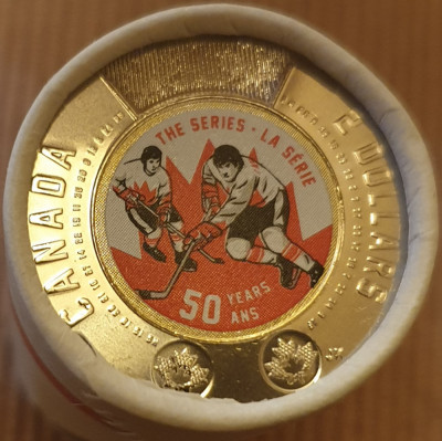 2 Dollars 2022 Canada, Summit Series - Hockey, unc, varianta color foto