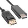 Cablu DisplayPort la HDMI 1.5m, 4K, Compatibil PC, Laptop, LCD, Audio &amp; Video HD, Conectori Auriti