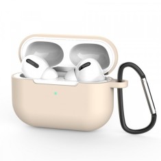 Husa Techsuit Silicone Case pentru Apple AirPods Pro 3, Crem
