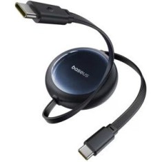 Cablu alimentare si date Baseus Nomos, Fast Charging Data Cable pt. smartphone, retractabil, USB Type-C la USB Type-C 100W, 1.5m, negru