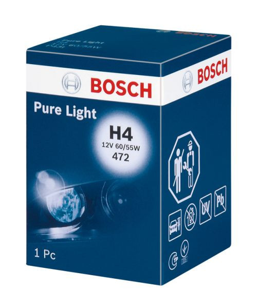 Bec Bosch H4 P43T 12V 60/55W Pure Light 1 987 302 041