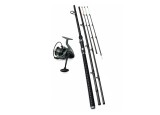 Set Lanseta pescuit feeder reglabila carbon 3.6m/4.10 m + mulineta feeder aion de 6000