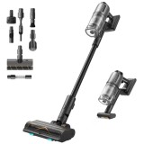 Aspirator vertical Dreame Z30 VZV17A, 22000 Pa, Autonomie 90 min, Ajustare si detectare smart, Instrument indepartare par animale, Negru