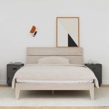 VidaXL Noptiere, 2 buc., gri, 40x34x55 cm, lemn masiv de pin