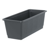 Jardinieră balcon 60 cm antracit, plastic, pentru flori
