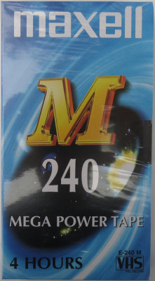 Caseta video VHS, 240 min, Maxell foto