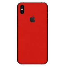 Set Folii Skin Acoperire 360 Compatibile cu Apple iPhone XS Max (Set 2) - ApcGsm Wraps Cardinal Red