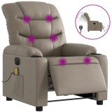 Cumpara ieftin Fotoliu electric masaj rabatabil, cappuccino, piele ecologica