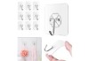 Set 10 cuiere, autoadezive, transparente, 5.5 cm, Oem