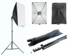 Kit studio foto, inaltime trepied: 78 - 230cm, suport umbrela inclus, E27, 230V, negru
