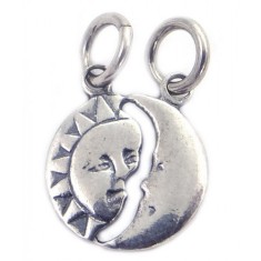 Pandantiv din Argint 925 Jolie Silver, Model Soare si Luna, 18 x 12 mm, 1.2 g foto