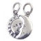 Pandantiv din argint 925 jolie silver, model soare si luna, 18 x 12 mm, 1.2 g