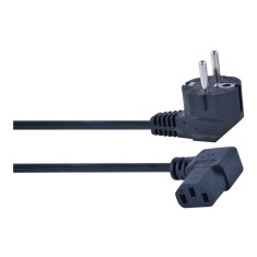 Gembird PC, 186A, VDE , Cablu Alimentare 230V, CEE 7 7 la IEC C13, 1.8m, 10A, Unghiular, Negru