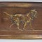 Caine de vanatoare, Placheta din bronz, Victor Peter, cca. 1900