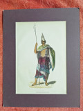 \gravura color, Locuitor luptator din insula Roti, secolul XIX