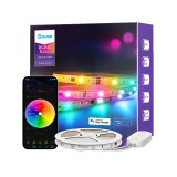 Banda LED Govee Basic, 10 m, control vocal, sincronizare muzica, Wi-Fi, Bluetooth, RGB